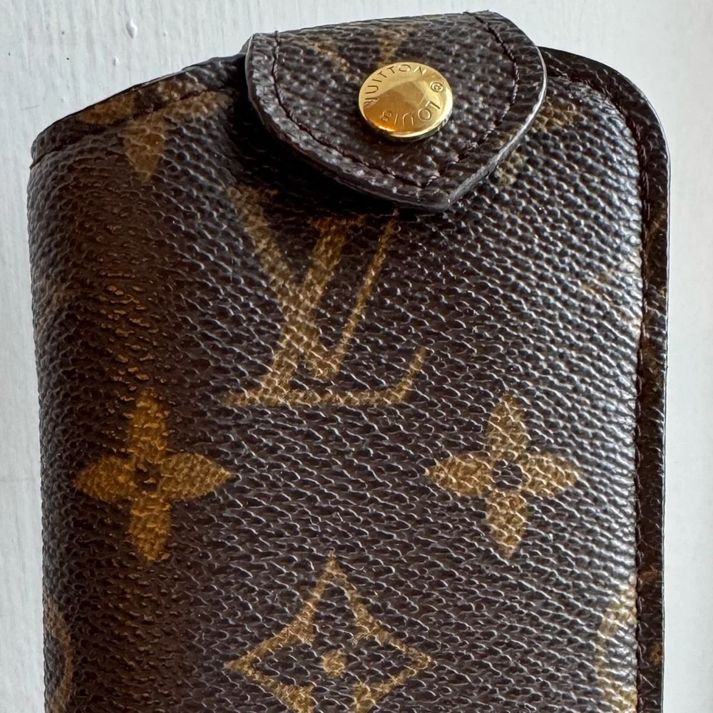 Louis Vuitton Monogram Eyewear Pouch in Dark Brown and Gold - Picture 2 of 8